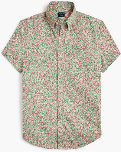 J.Crew Slim Short-sleeve Printed Flex Casual Shirt - Multicolor