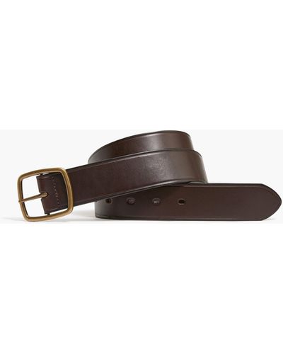 J.Crew Wide Leather Belt - Brown