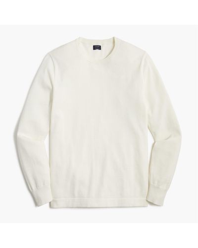J.Crew Cotton Crewneck Sweater-tee - White