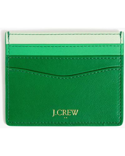 J.Crew Leather Card Holder - Green