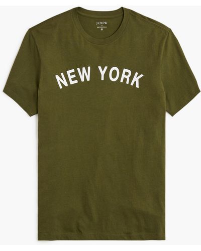 J.Crew Dog With Antlers Graphic Tee - Green