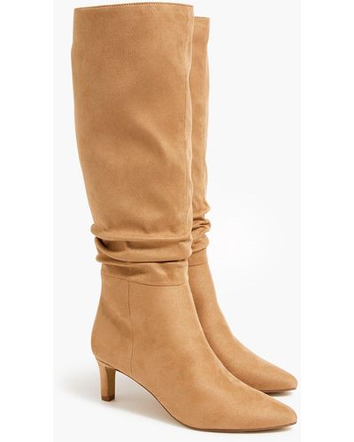 J.Crew Sueded Slouch Knee-high Boots - Brown