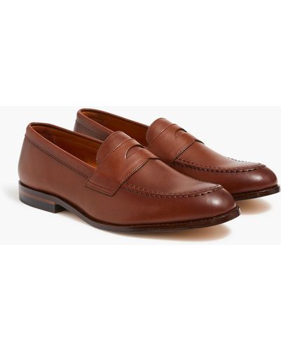 J.Crew Leather Penny Loafers - Brown