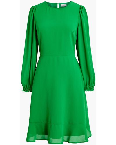 J.Crew Mini Dress With Flounce Hem - Green