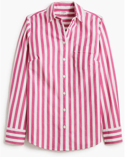 J.Crew Lightweight Cotton-blend Shirt In Signature Fit - Pink