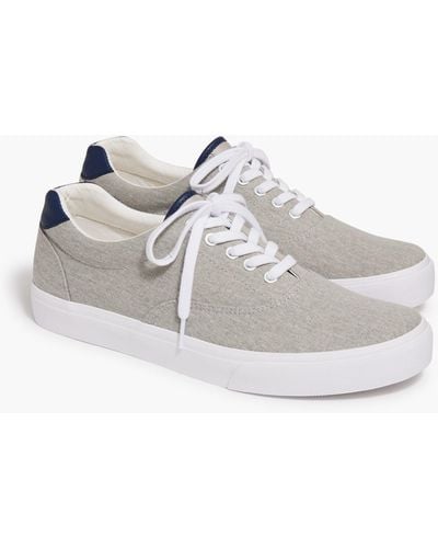 J.Crew Canvas Lace-up Sneakers - Gray