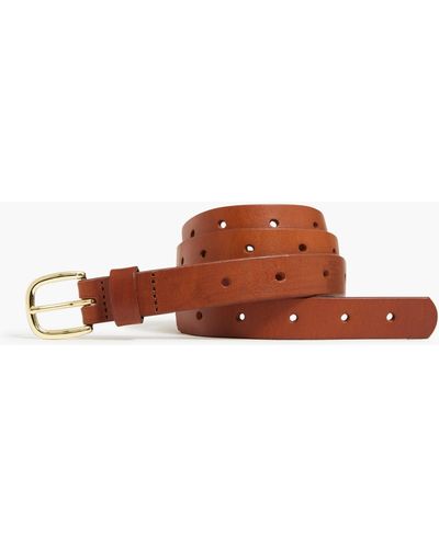 J.Crew: Leather Belt With Anchor Buckle For Women