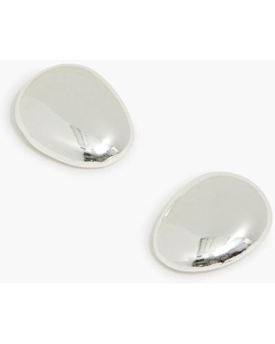 J.Crew Sculptural Bean Stud Earrings - Metallic