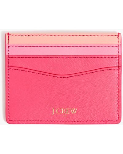 J.Crew Leather Card Holder - Pink