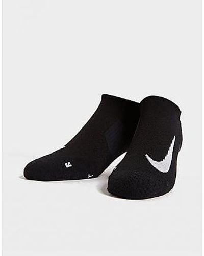 Nike 2 Pack Multiplier Running No Show Socks - Black
