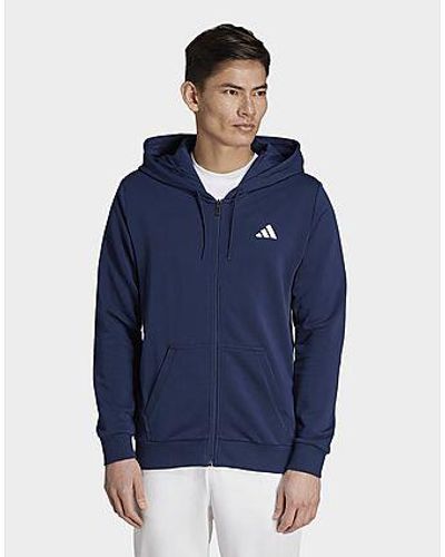 adidas Veste à capuche de tennis entièrement zippée Club Teamwear - Bleu