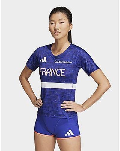 adidas Team France Athletisme T-shirt - Blue