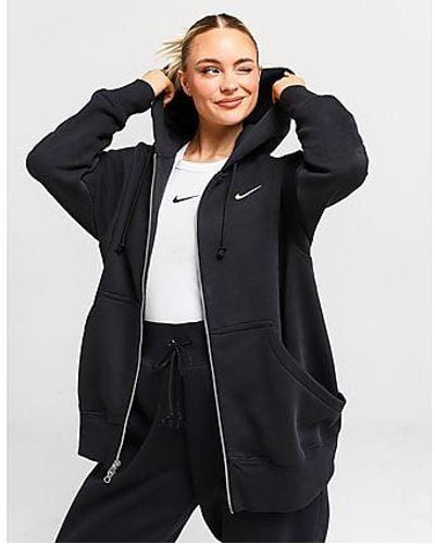 Nike Phoenix Fleece Oversized Full Zip Hoodie - Black