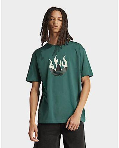 adidas T-shirt logo Flames - Noir