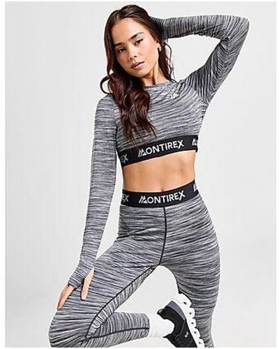 MONTIREX Icon Trail Long Sleeve Crop Top - Black
