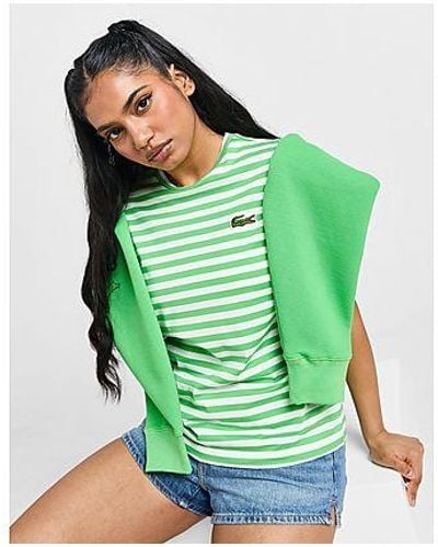 Lacoste Stripe Logo T-shirt - Green