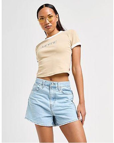 Levi's Levi's High Waisted Mom Shorts - Blue