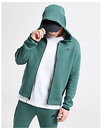 Nike Tech Fleece Full Zip Hoodie - Green