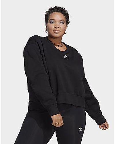 adidas Originals Sweat-shirt ras-du-cou Adicolor Essentials (Grandes tailles) - Noir