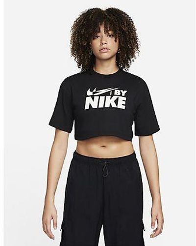 Nike T-Shirt Crop Swoosh - Noir