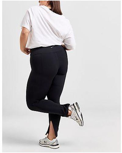 Nike Plus Size Split Flare Leggings - Black
