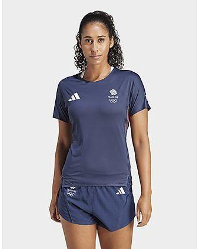 adidas T-shirt de running Team GB Adizero - Bleu