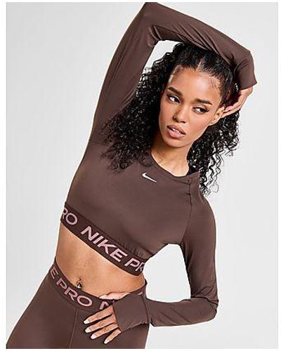 Nike Training Pro Long Sleeve Crop Top - Noir