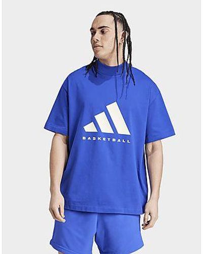 adidas T-shirt_001 Basketball - Bleu