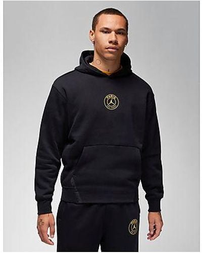 Nike Paris Saint Germain Fleece Pullover Hoodie - Black