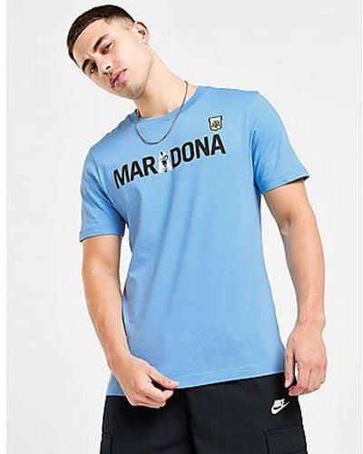 Official Team Argentina Maradona Name And Number T-shirt - Blue