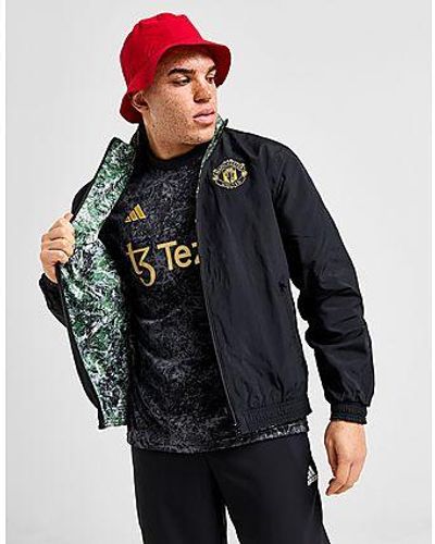 adidas Manchester United Fc Stone Roses Anthem Jacket - Black