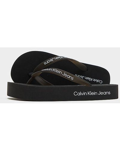Calvin Klein Flatform Beach Sandals - Black