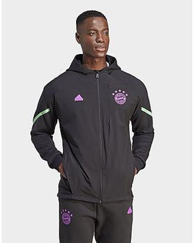 adidas Veste à capuche entièrement zippée FC Bayern Designed For Gameday - Noir