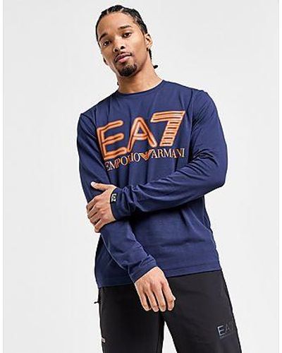 EA7 Large Logo Long Sleeve T-shirt - Blue