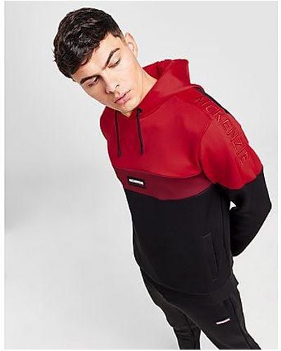 McKenzie Rain Poly Overhead Hooded Tracksuit - Red