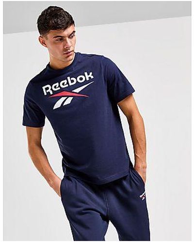 Reebok T-shirt Large Logo - Bleu