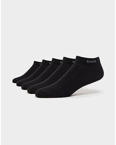 BOSS Lot de 5 paires de chaussettes invisibibles - Noir