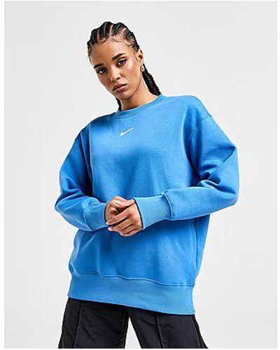 Nike Phoenix Fleece Oversized Crew Sweatshirt - Bleu
