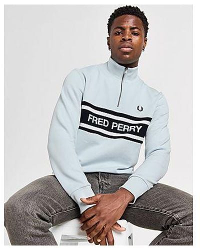 Fred Perry Panel 1/2 Zip Sweatshirt - Black