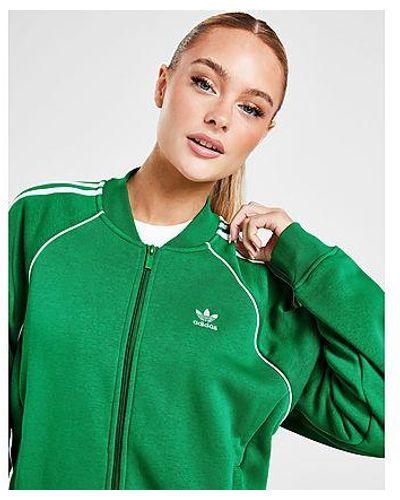 adidas Originals 3-stripes Fleece Bomber Jacket - Green