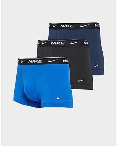 Nike 3 Pack Waistband Trunks - Blue
