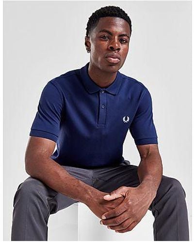 Fred perry navy short shop sleeve shirt