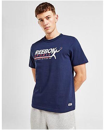 Reebok T-Shirt con Grafica Tennis - Blu