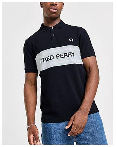 Fred Perry Panel Polo Shirt - Blue