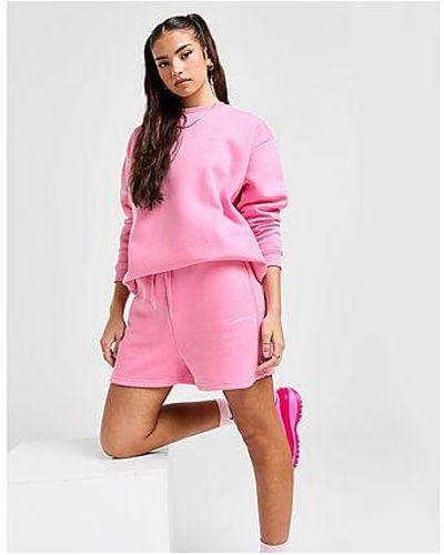 Pink Soda Sport Baton Fleece Shorts - Black