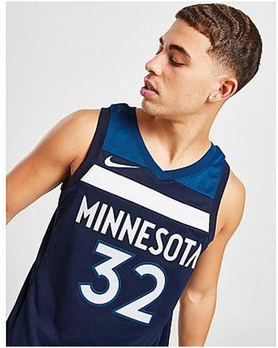Nike Nba Minnesota Timberwolves Towns #32 Sm Jersey - Blue