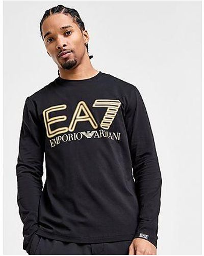 EA7 Large Logo Long Sleeve T-shirt - Black