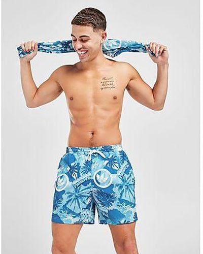 adidas Originals Summer Sticker All Over Print Swim Shorts - Black