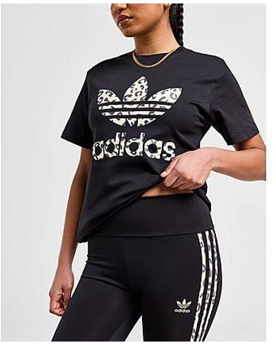 adidas Originals T-shirt Trèfle Leopard Luxe - Noir