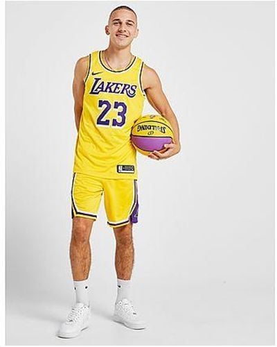 Nike Basketball Nba Los Angeles Lakers Swingman Shorts - Geel
